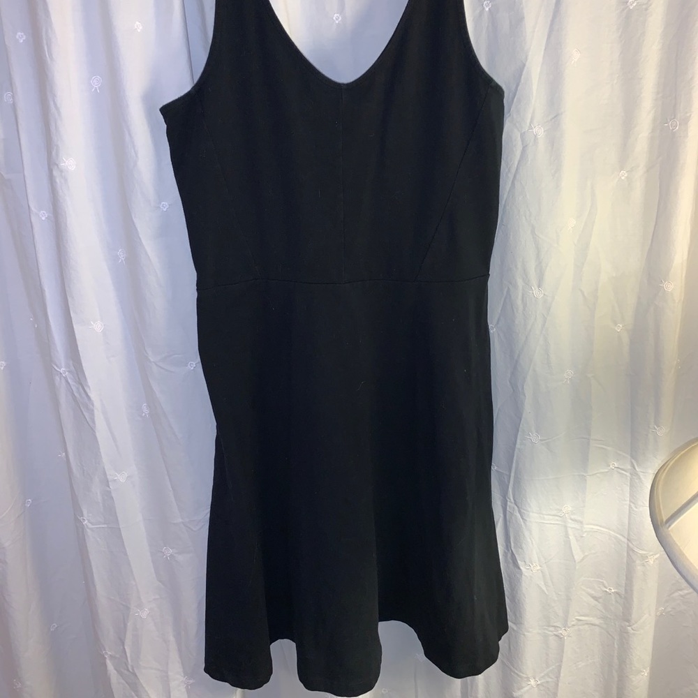 Skin knit fit/flare dress